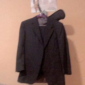 Ralph Lauren pinstripe gray and black suit XL 3630